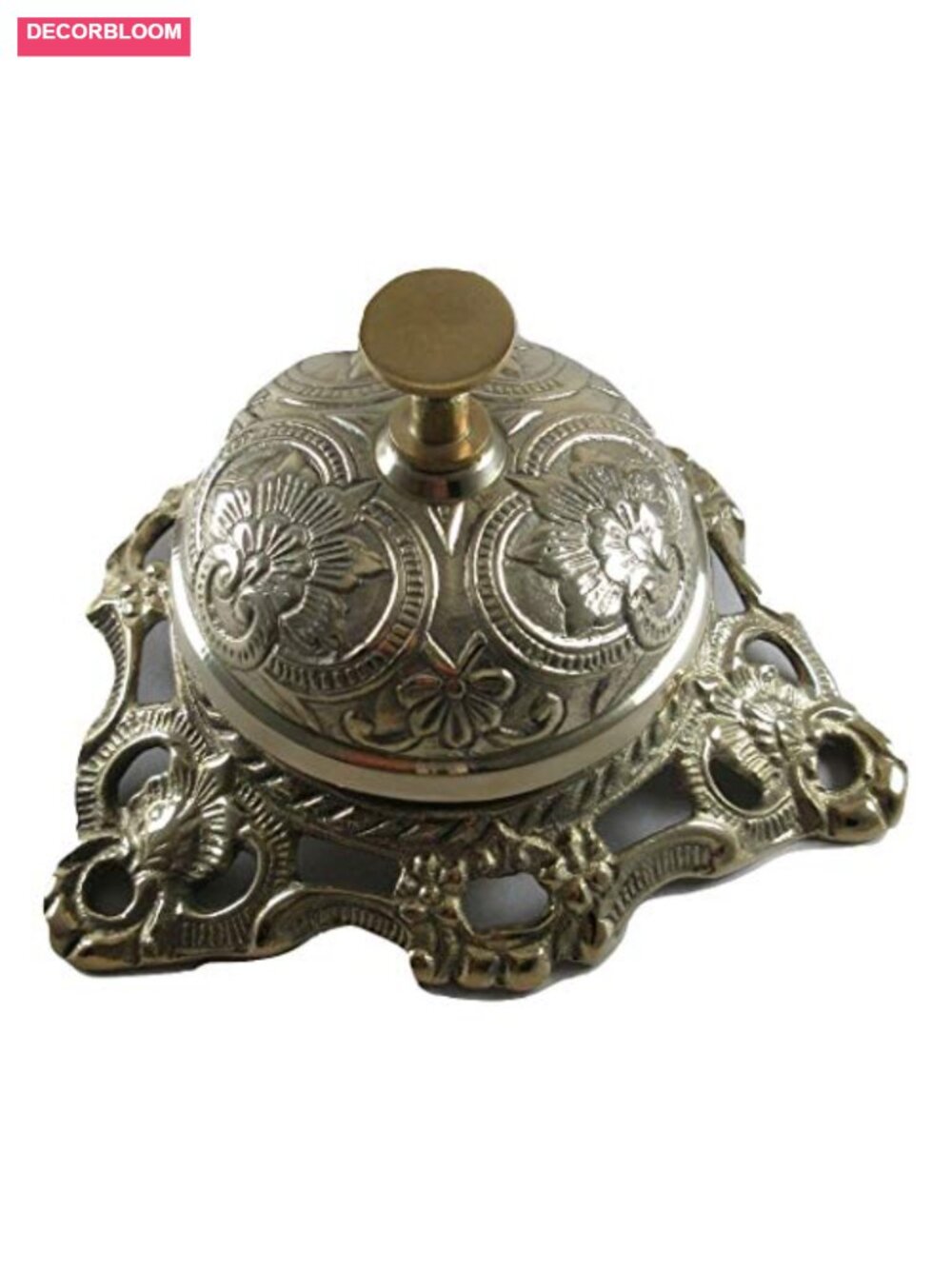 Solid Brass Hotel Counter Bell Ornate Functional Decor